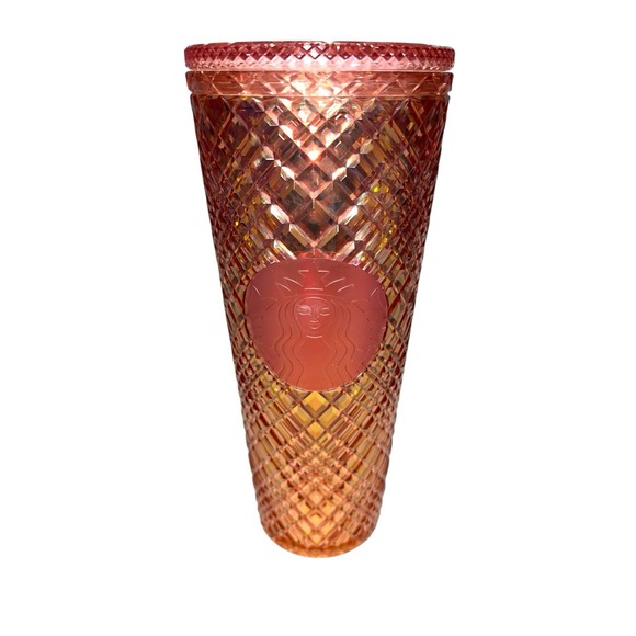 Starbucks Other - Starbucks 24 oz Iridescent Cold‎ Cup - Rose Gold 2021 Holiday Cup